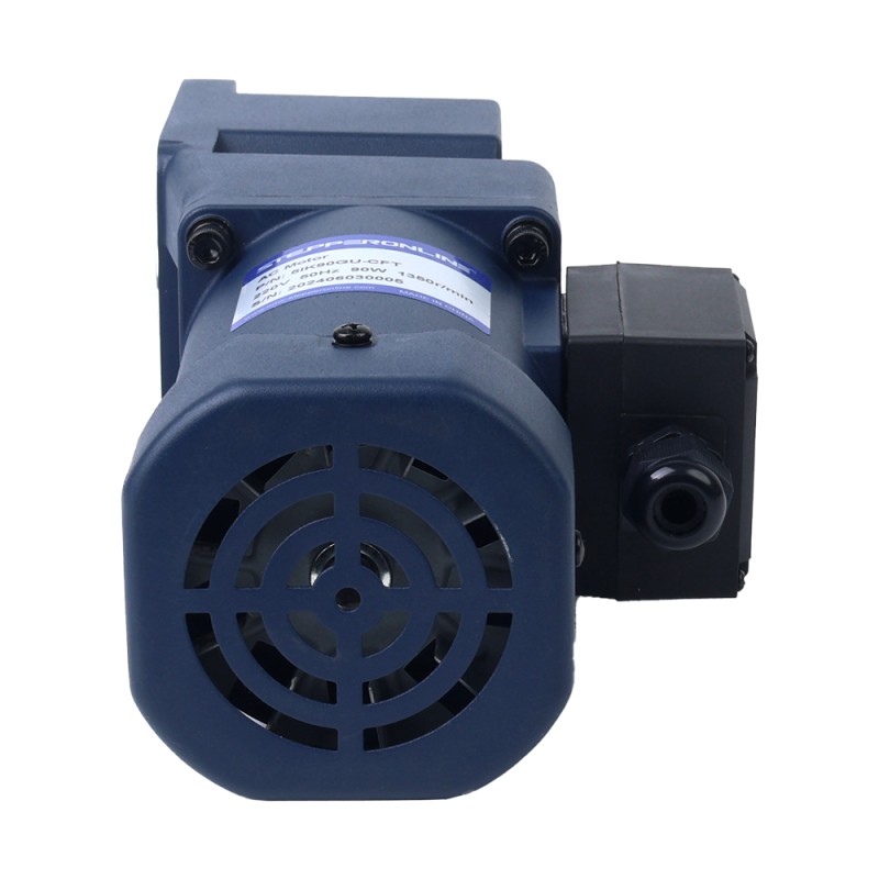90W 220VAC 50Hz 90RPM 7,00Nm(991,28oz.in) Flens 90mm Rechthoekige versnellingsbak Holle as Eenfasige AC-inductiemotor - 5IK90GU-CFT/5GU15RC | StepperOnline