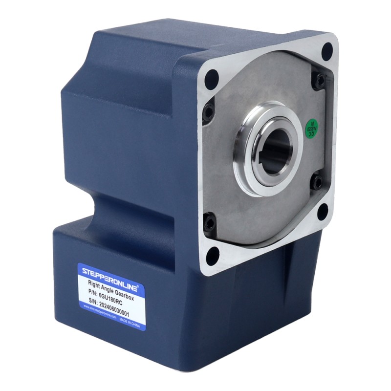 200W 220VAC/380VAC 50/60Hz 7,5RPM 60,00Nm(8496,70oz.in) Flens 104mm Rechthoekige versnellingsbak Holle as Driefasige AC-inductiemotor - 6IK200GU-S/S3FT/6GU180RC | StepperOnline