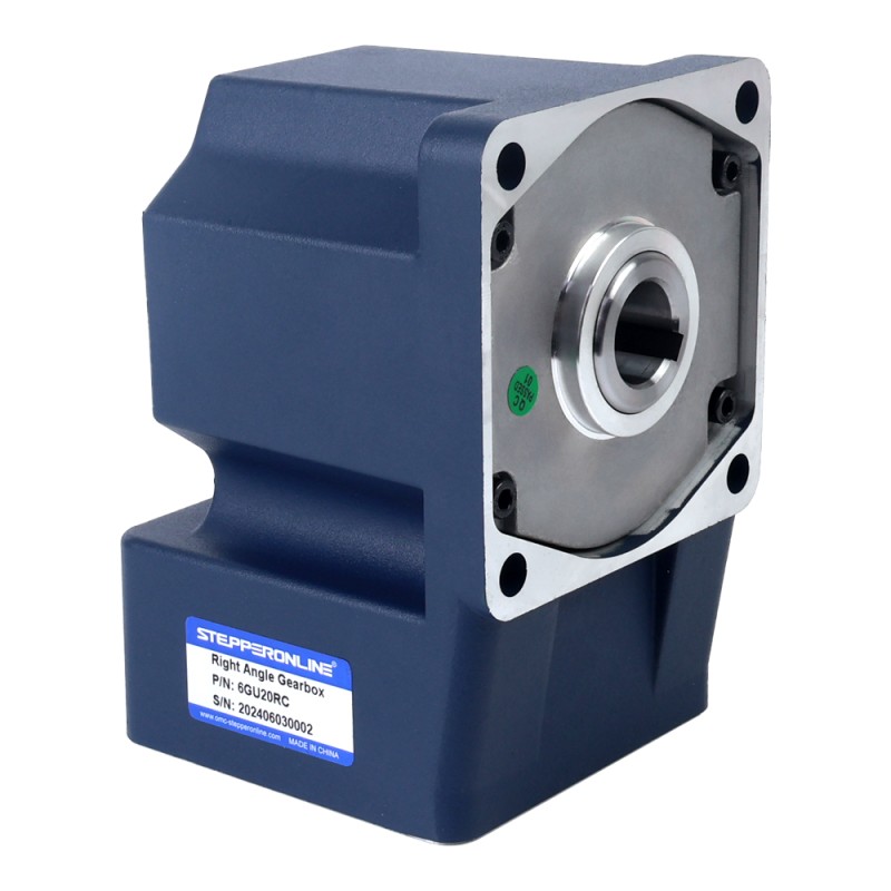 Geborsteld 48V 250W 11,81Nm(1672,44oz.in) 150RPM met 20:1 haakse versnellingsbak DC-reductiemotor - F6D250-48GU-30S/6GU20RC | StepperOnline