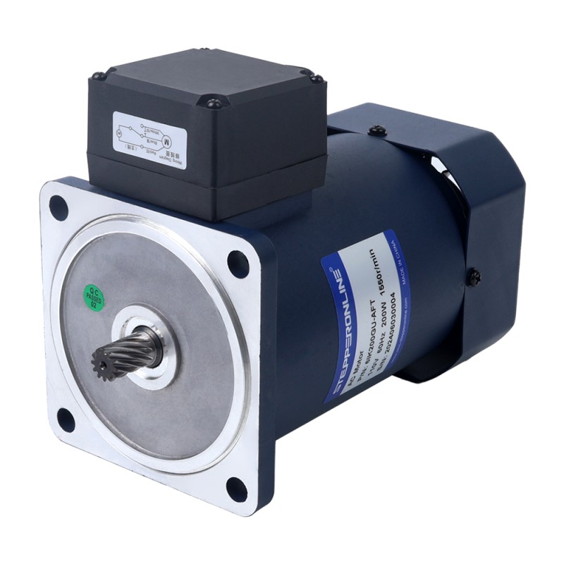 Eenfasig 110VAC 200W 60Hz Flens 104mm Overbrengingsverhouding 50:1 AC-inductiemotor met haakse versnellingsbak