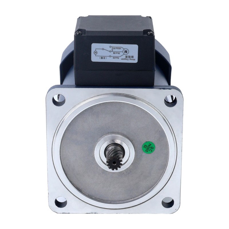 Eenfasig 220VAC 200W 50Hz Flens 104mm Overbrengingsverhouding 100:1 AC-inductiemotor met haakse versnellingsbak