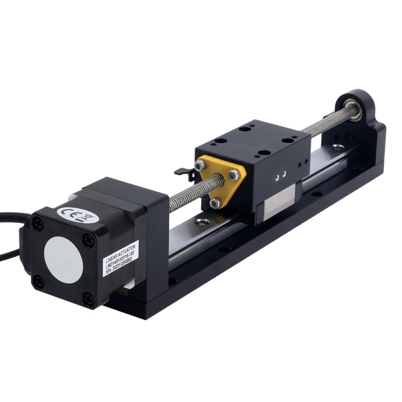 Nema 14 Stepper Lineaire Actuator met loodschroef 1,5A Slag 120mm 0,14Nm(19,83oz.in) Lood 2,54mm (0,1) met Sensor - LMD14S13GF15-120 | StepperOnline