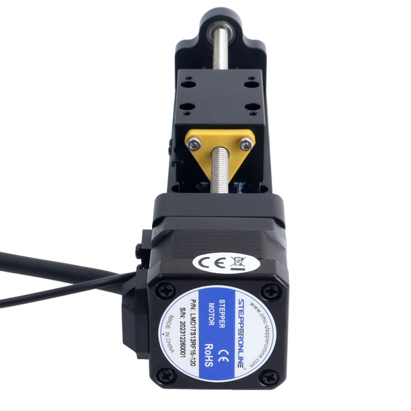 Nema 17 Stepper Lead Screw Lineaire Actuator 1.5A Slag 120mm 0.25Nm (35.40oz.in) Lood 6.35mm (0.25) met Sensor - LMD17S13RF15-120 | StepperOnline