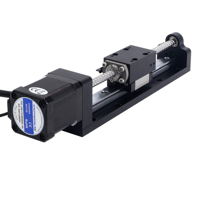 Nema 17 stappenmotor kogelomloopspindel lineaire actuator 2.5A slag 120mm 0.5Nm (70.81oz.in) leiden 8mm (0.314961) met Sensor - LMD17S19BMB25-120 | StepperOnline Nema 17 stappenmotor kogelomloopspindel lineaire actuator 2.5A slag 120mm 0.5Nm (70.81oz.in) leiden 8mm (0.314961) met Sensor - LMD17S19BMB25-120 | StepperOnline