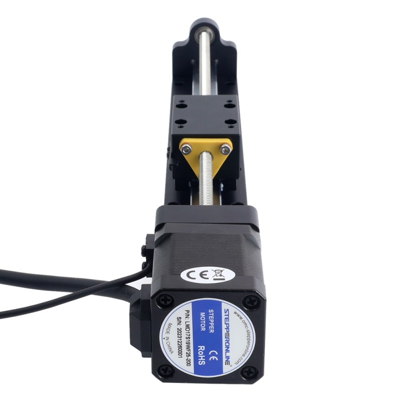 Nema 17 Stepper Lead Screw Lineaire Actuator 2.5A Slag 200mm 0.5Nm (70.81oz.in) Lood 12.7mm(0.5) met Sensor - LMD17S19WF25-200 | StepperOnline Nema 17 Stepper Lead Screw Lineaire Actuator 2.5A Slag 200mm 0.5Nm (70.81oz.in) Lood 12.7mm(0.5) met Sensor - LMD17S19WF25-200 | StepperOnline