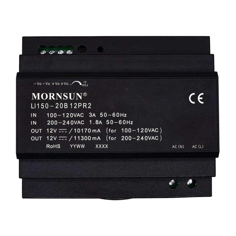 150W 24V 6.3A 85-264VAC/120-370VDC DIN Rail schakelende voeding