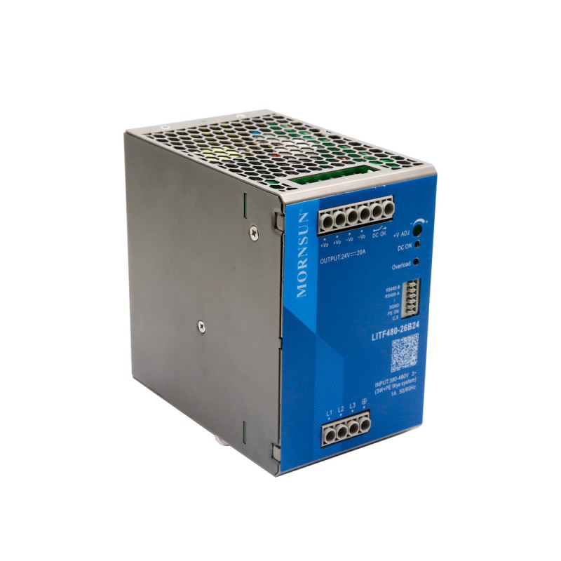 480W 48V 10.0A 3x320-600VAC/450-800VDC DIN Rail schakelende voeding met PFC-functie 480W 48V 10.0A 3x320-600VAC/450-800VDC DIN Rail schakelende voeding met PFC-functie