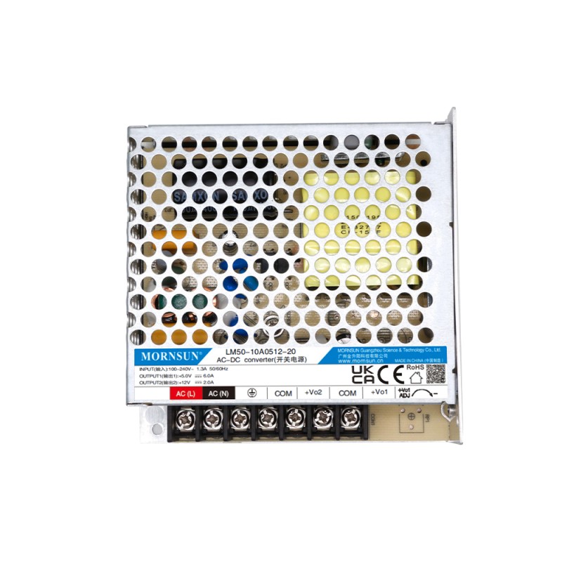50W 5V/4A 24V/1.4A 85-264VAC/120-370VDC schakelende voeding