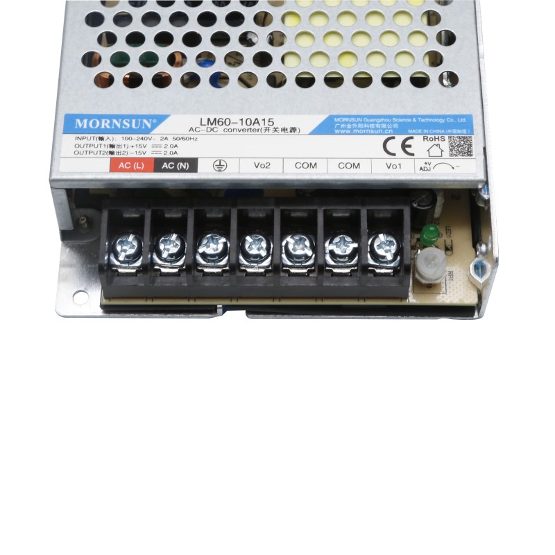 60W 15V -15V/2.0A 2.0A 85-264VAC/120-370VDC schakelende voeding