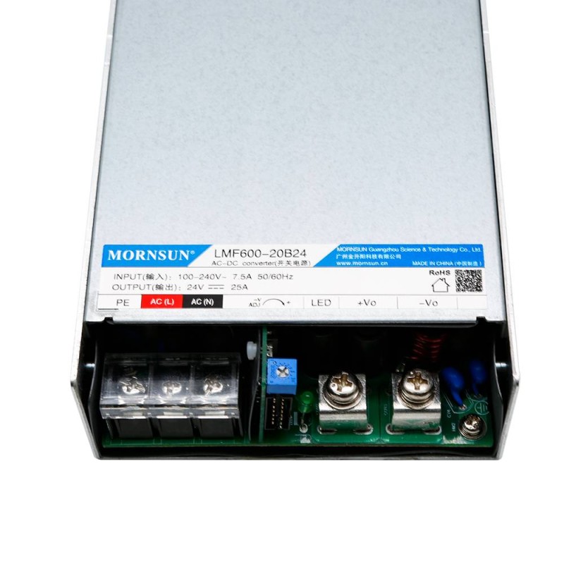 600W 15V 40.0A 80-277VAC/110-390VDC schakelende voeding met PFC-functie