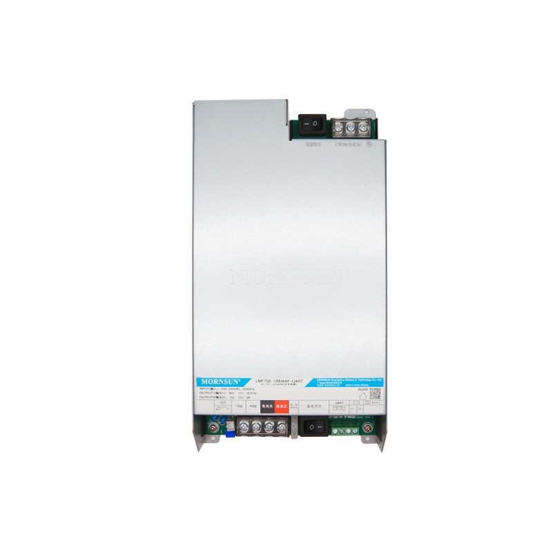 750W 36V/16,7A 5,0V/3,0A 180-264VAC/254-370VDC RS485 schakelende voedingmet PFC-functie en UART-communicatie
