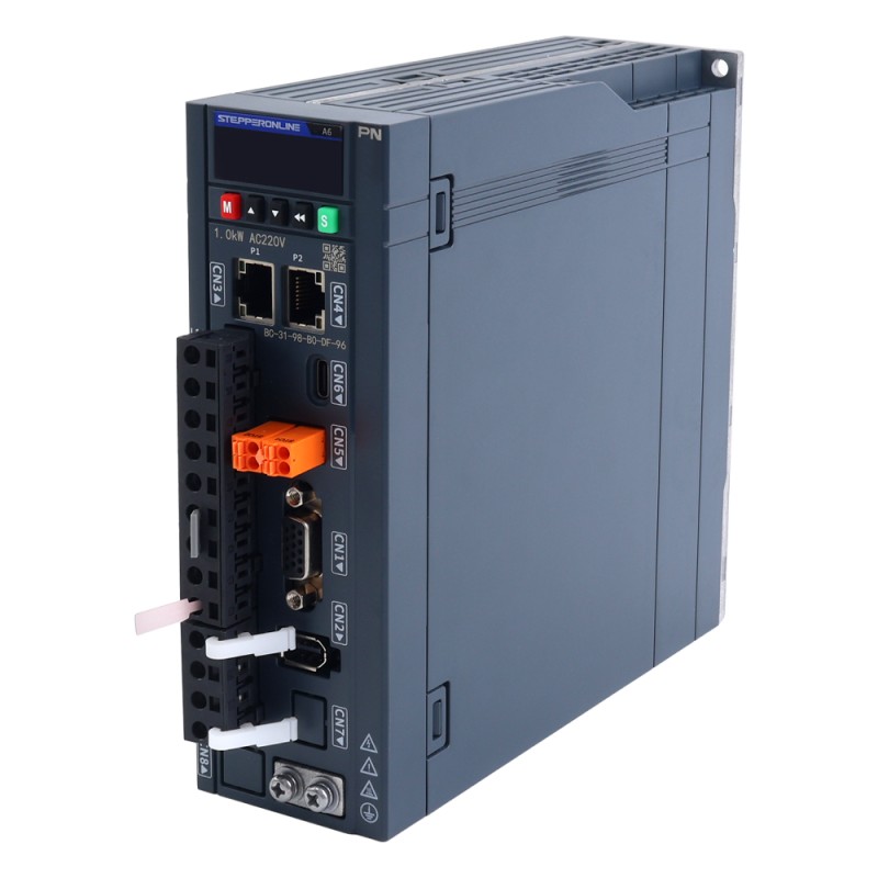 A6-serie 1000W STO Safe Torque Off PROFINET AC-servomotorset 3000rpm 318Nm 17-bits absolute encoder IP67 - A6-PN1000H2A1-M17-STO | StepperOnline