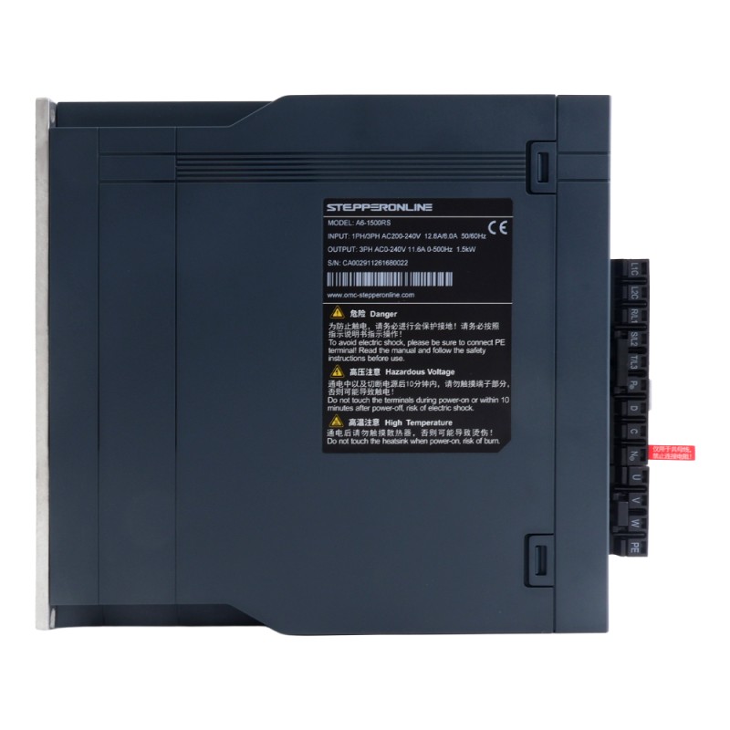 A6H Serie 1300W RS485 AC Servomotor Kit 1500rpm 8,34Nm 17-bits absolute encoder IP67 - A6H-RS1300H2A1-M17 | StepperOnline