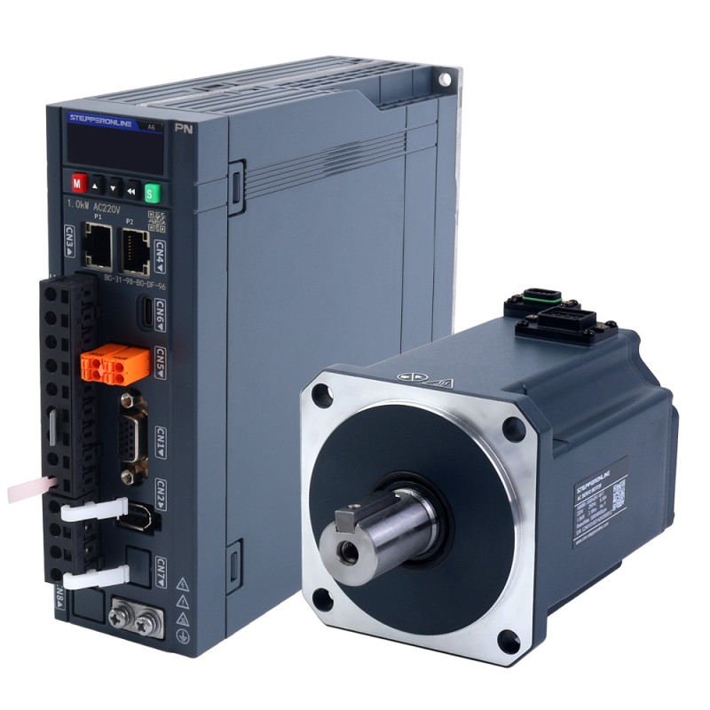 A6-serie 1000W STO Safe Torque Off PROFINET AC-servomotorset 3000rpm 318Nm 17-bits absolute encoder IP67 - A6-PN1000H2A1-M17-STO | StepperOnline