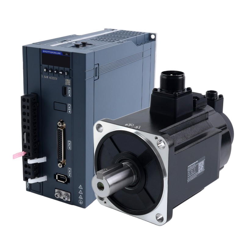 A6 Serie 1500W RS485 AC Servomotor Kit 3000rpm 4,78Nm met rem 17-bits absolute encoder IP67 - A6-RS1500H2B1-M17 | StepperOnline