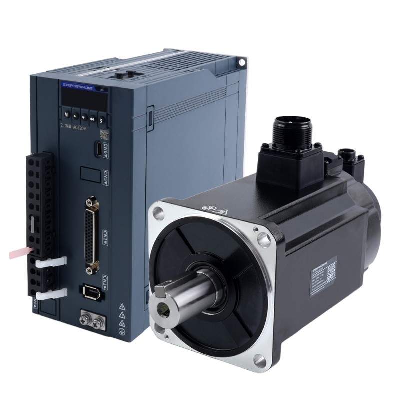 A6 Serie 2000W RS485 AC Servomotor Kit 3000rpm 6,37Nm met rem 17-bits absolute encoder IP67 - A6-RS2000H3B1-M17 | StepperOnline