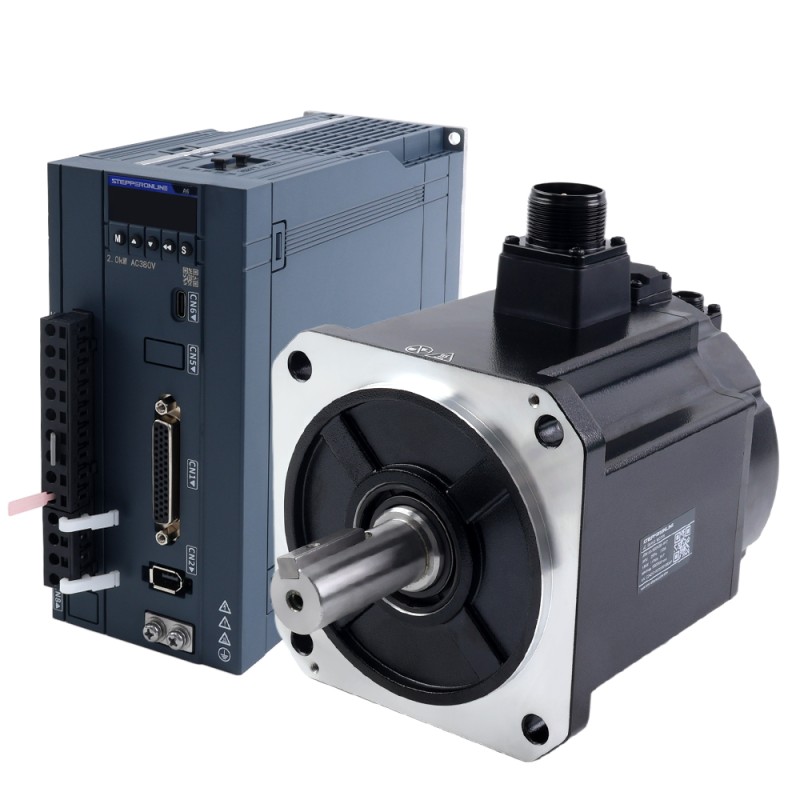 A6H Serie 1800W RS485 AC Servomotor Kit 1500rpm 11,50Nm met rem 17-bits absolute encoder IP67 - A6H-RS1800H3B1-M17 | StepperOnline