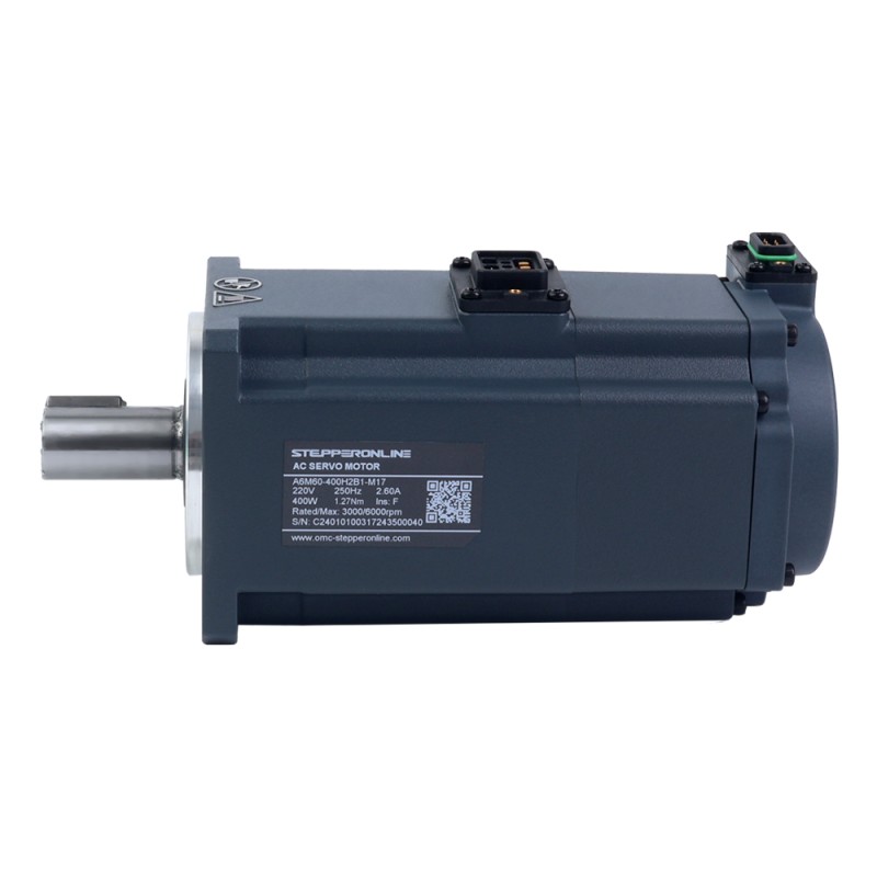 A6 Serie 400W STO Safe Torque Off EtherCAT AC Servomotor Kit 3000rpm 1,27Nm met Rem 17-Bits Absoluut Encoder IP67 - A6-EC400H2B1-M17-STO | StepperOnline