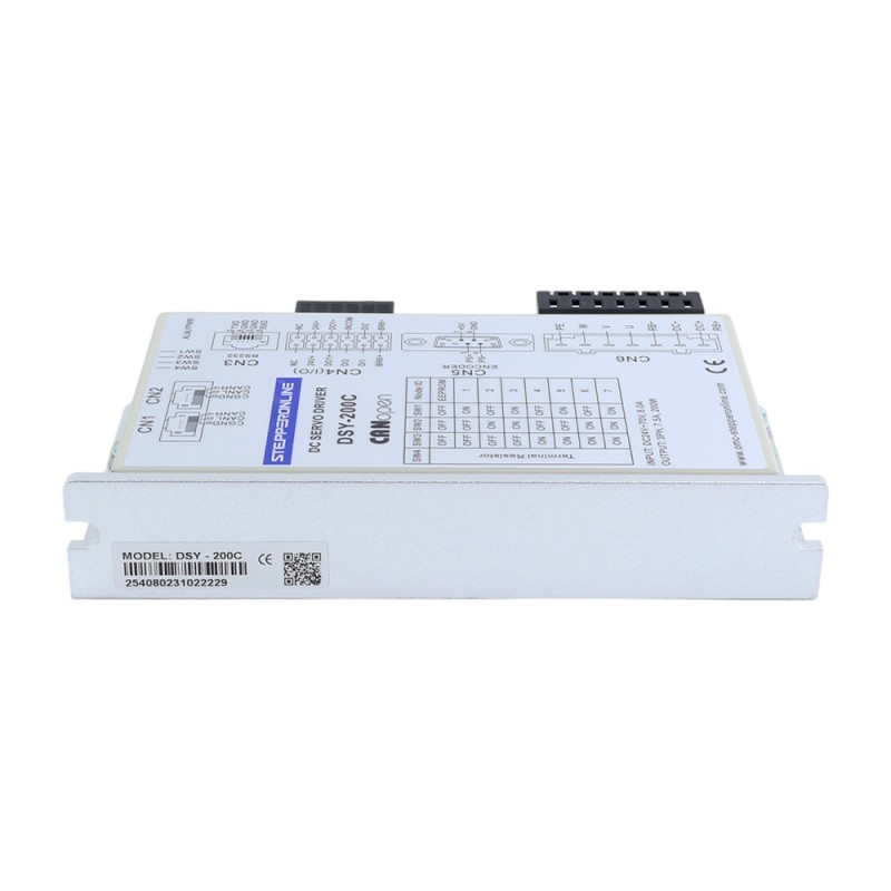 DSY Serie 100W CANopen DC Servomotor 24-70VDC 0,318Nm 3000rpm 17-Bit Incrementele Encoder IP65 - DSY-C100L2A2-M17S | StepperOnline