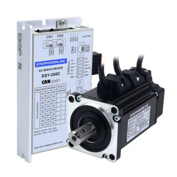 DSY Serie 200W CANopen DC Servomotor 24-70VDC 0,637Nm met Rem 3000rpm 17-Bit Incrementele Encoder IP65