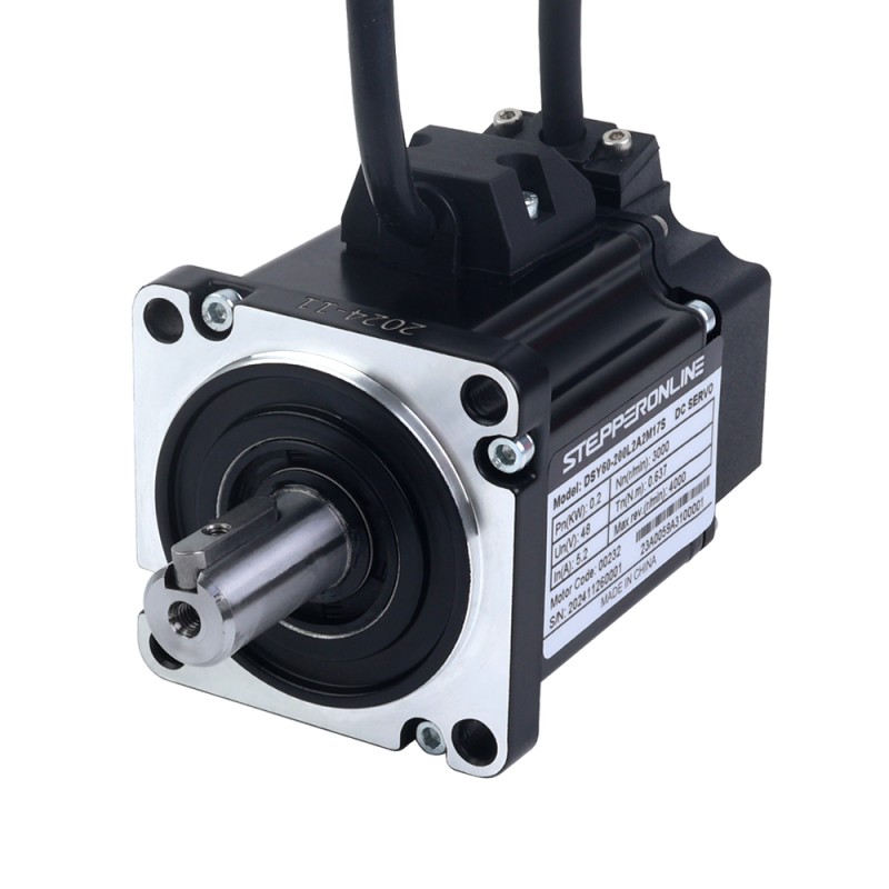 DSY Serie 200W CANopen DC Servomotor 24-70VDC 0,637Nm 3000rpm 17-Bit Incrementele Encoder IP65 - DSY-C200L2A2-M17S | StepperOnline