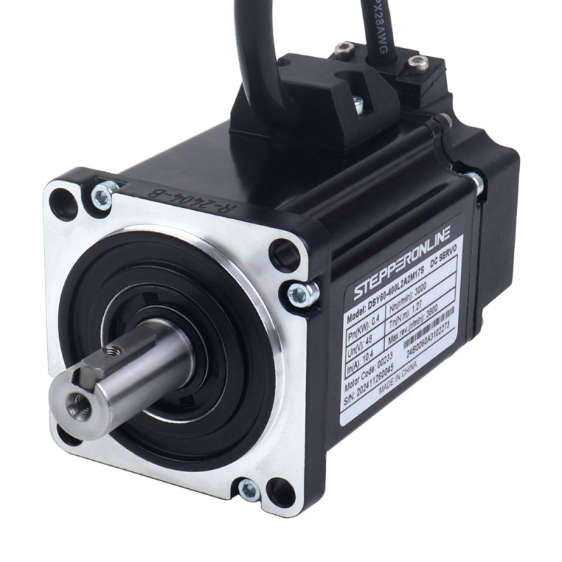 DSY Serie 400W CANopen DC Servomotor 24-70VDC 1,27Nm 3000rpm 17-Bit Incrementele Encoder IP65 - DSY-C400L2A2-M17S | StepperOnline
