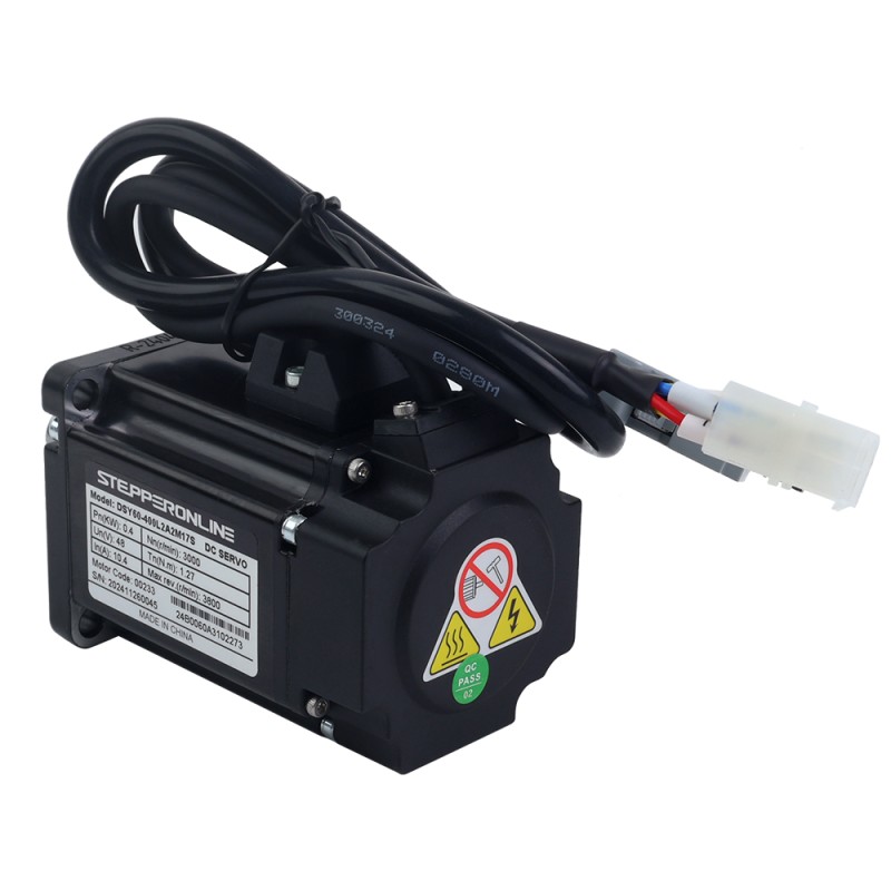 DSY Serie 400W CANopen DC Servomotor 24-70VDC 1,27Nm 3000rpm 17-Bit Incrementele Encoder IP65 - DSY-C400L2A2-M17S | StepperOnline