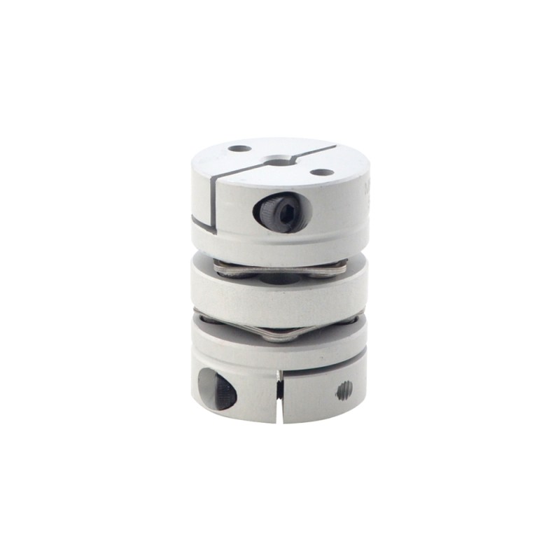 5mm - 6.35mm Flexibele Dubbele Schijfkoppeling 26x35mm CNC Stepper Motoras Koppeling