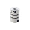 6,35 mm - 10 mm flexibele dubbele schijf koppeling 26x35 mm CNC Stepper Motor as koppeling