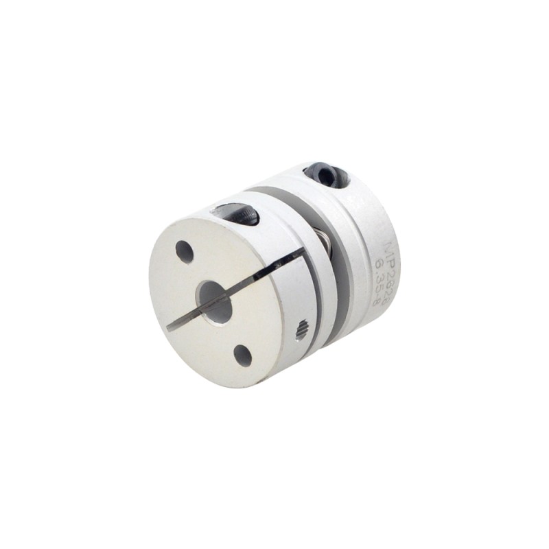 6.35mm - 8mm flexibele enkelschijfs koppeling 26x26mm CNC Stepper Motor as koppeling