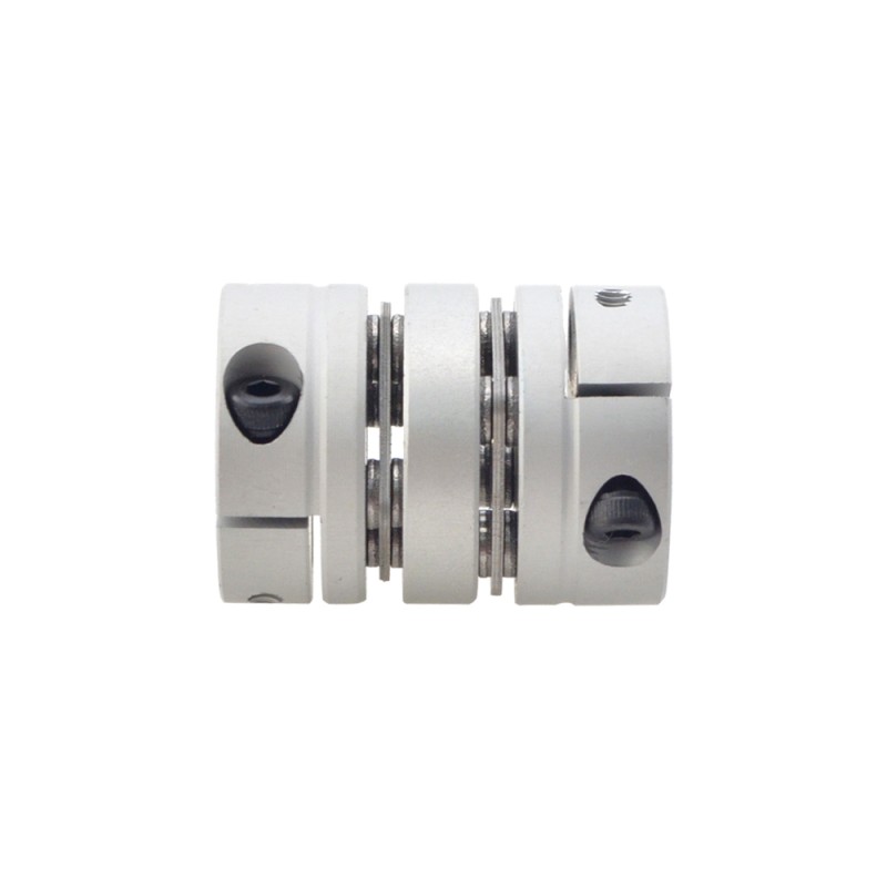 5mm - 6.35mm Flexibele Dubbele Schijfkoppeling 26x35mm CNC Stepper Motoras Koppeling