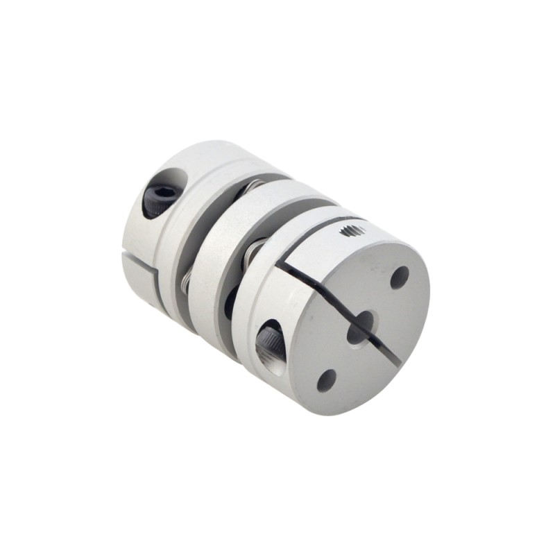 5mm - 6.35mm Flexibele Dubbele Schijfkoppeling 26x35mm CNC Stepper Motoras Koppeling