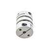 5mm - 6.35mm Flexibele Dubbele Schijfkoppeling 26x35mm CNC Stepper Motoras Koppeling
