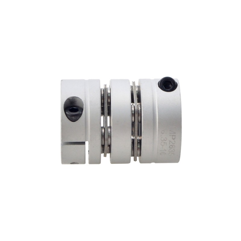 6,35 mm - 10 mm flexibele dubbele schijf koppeling 26x35 mm CNC Stepper Motor as koppeling