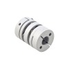 6,35 mm - 10 mm flexibele dubbele schijf koppeling 26x35 mm CNC Stepper Motor as koppeling
