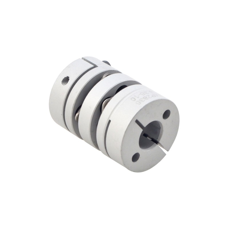 6,35 mm - 10 mm flexibele dubbele schijf koppeling 26x35 mm CNC Stepper Motor as koppeling