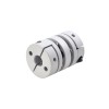 8mm - 10mm Flexibele Dubbele Schijfkoppeling 26x35mm CNC Stepper Motoras Koppeling