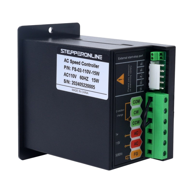15W eenfasige 110VAC motorsnelheidsregelaar voor motor met variabele snelheid - FS-02-110V-15W | StepperOnline