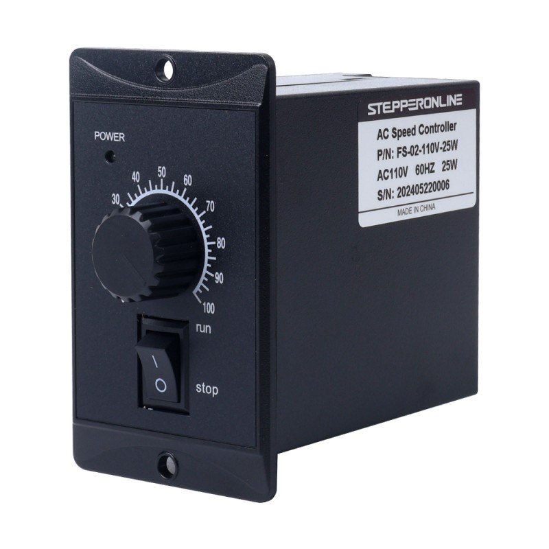 25W eenfasige 110VAC motorsnelheidsregelaar voor motor met variabele snelheid - FS-02-110V-25W | StepperOnline
