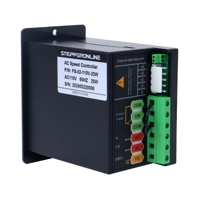 25W eenfasige 110VAC motorsnelheidsregelaar voor motor met variabele snelheid - FS-02-110V-25W | StepperOnline