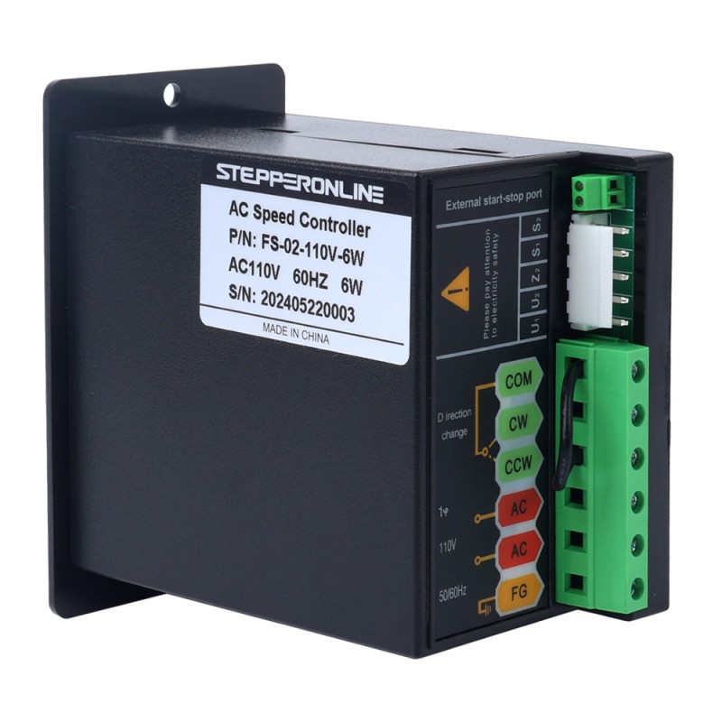 6W eenfasige 110VAC motorsnelheidsregelaar voor motor met variabele snelheid - FS-02-110V-6W | StepperOnline
