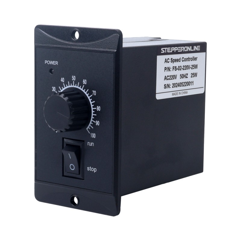 25W eenfasige 220VAC motorsnelheidsregelaar voor motor met variabele snelheid - FS-02-220V-25W | StepperOnline