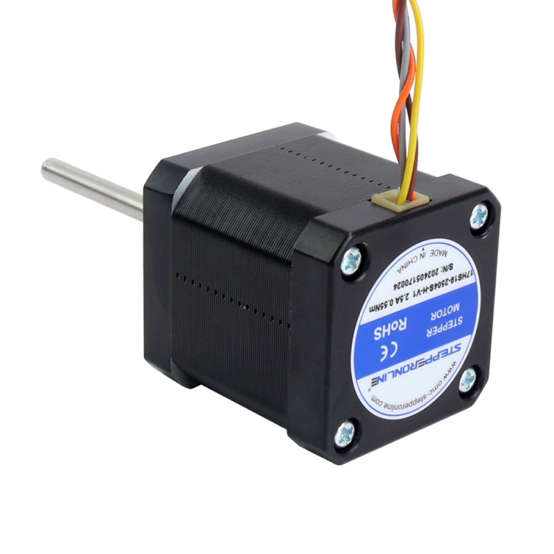 4pcs Nema 17 stappenmotor voor hoge temperaturen 55Ncm (77.93oz.in) 55mm ronde as isolatieklasse H 180C - 4-17HS19-2504S-H-V1 | StepperOnline