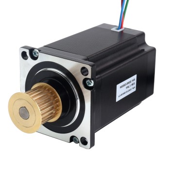 Nema 23 3-fase stappenmotor 1,7Nm (240,79oz.in) 5,8A 57x57x80,7mm 3 draden met tandriemschijf