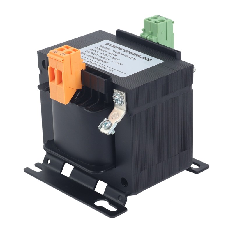 250VA enkelfasige vierkante regeltransformator 220VAC tot 70VAC 50/60Hz - TR250-A70-A220 | StepperOnline