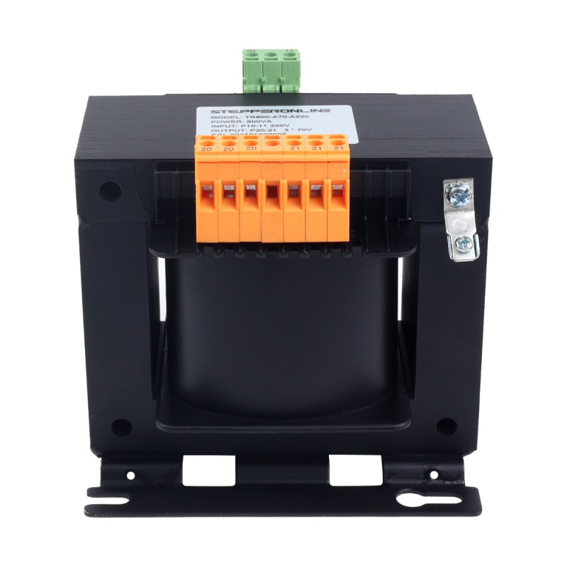800VA enkelfasige vierkante regeltransformator 220VAC tot 3 x 70VAC 50/60Hz - TR800-A70-A220 | StepperOnline