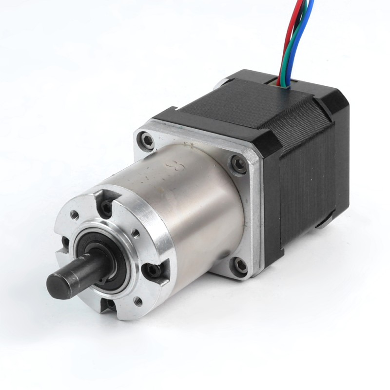 Nema 17 stappenmotor bipolair L=48mm w/versnelling 51:1 planetaire tandwielkast