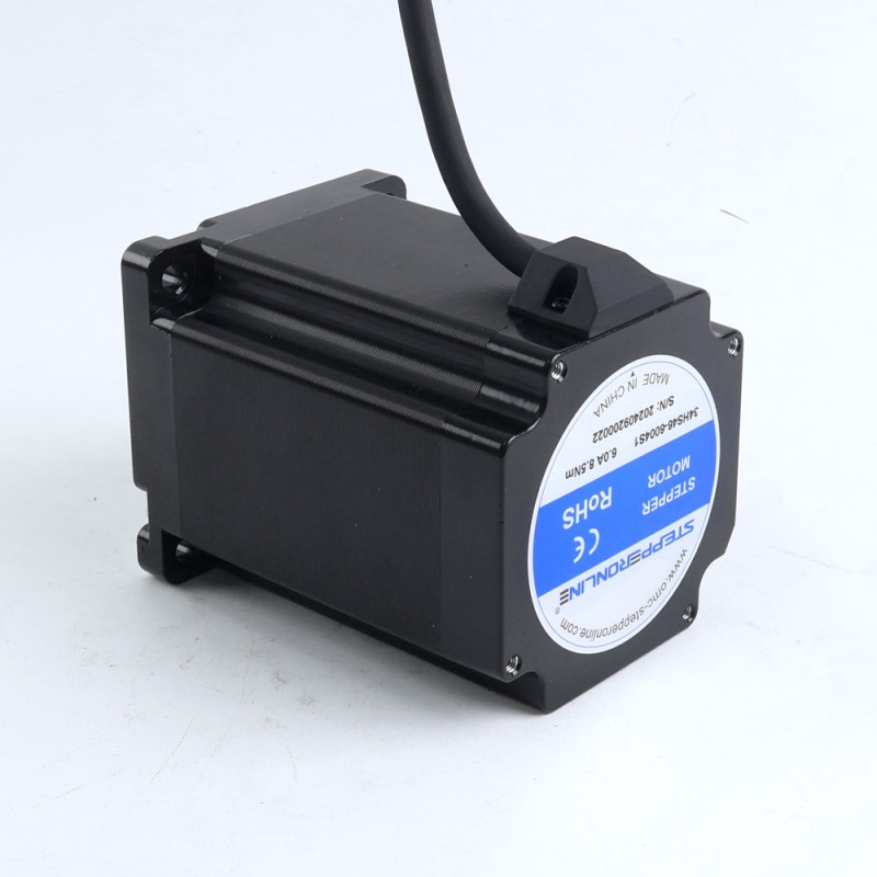 S-serie Nema 34 stappenmotor 8.5Nm (1204oz.in) 14mm spiebaan as 1m kabel