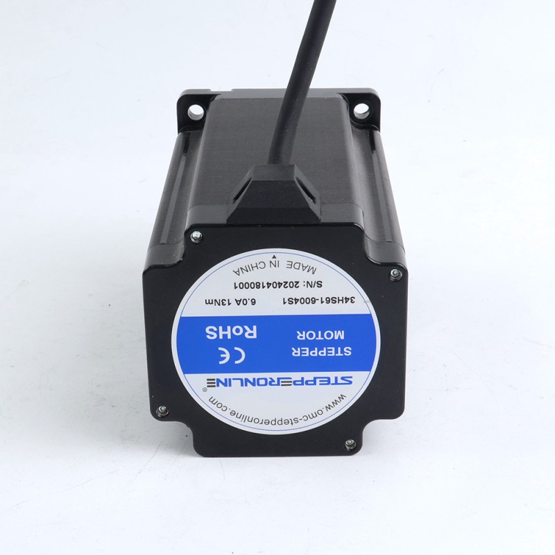 Gebruikte producten - S-serie Nema 34-stappenmotor 13,0 Nm (1841oz.in) 14 mm spiebaanas 1m kabel - 34HS61-6004S1-USED | StepperOnline