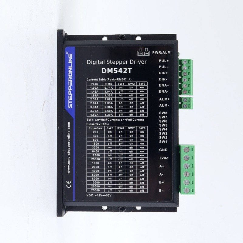 Digitale Stepper Driver 1,0-4,5A 18-50VDC voor Nema 17, 23, 24 Stepper Motor